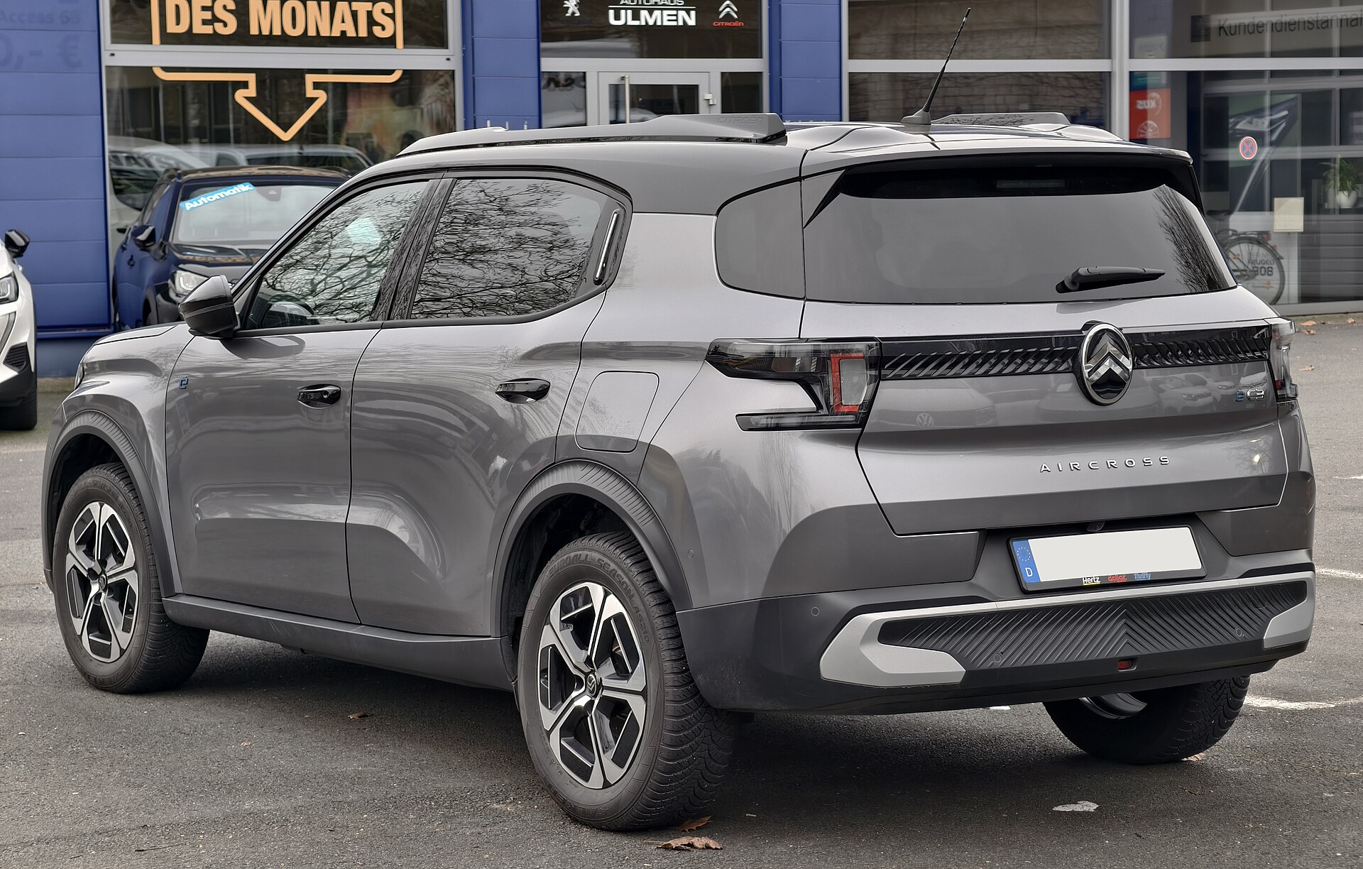 Citroën ë-C3 Aircross Long Range arka gövde ve bagaj kapağı
