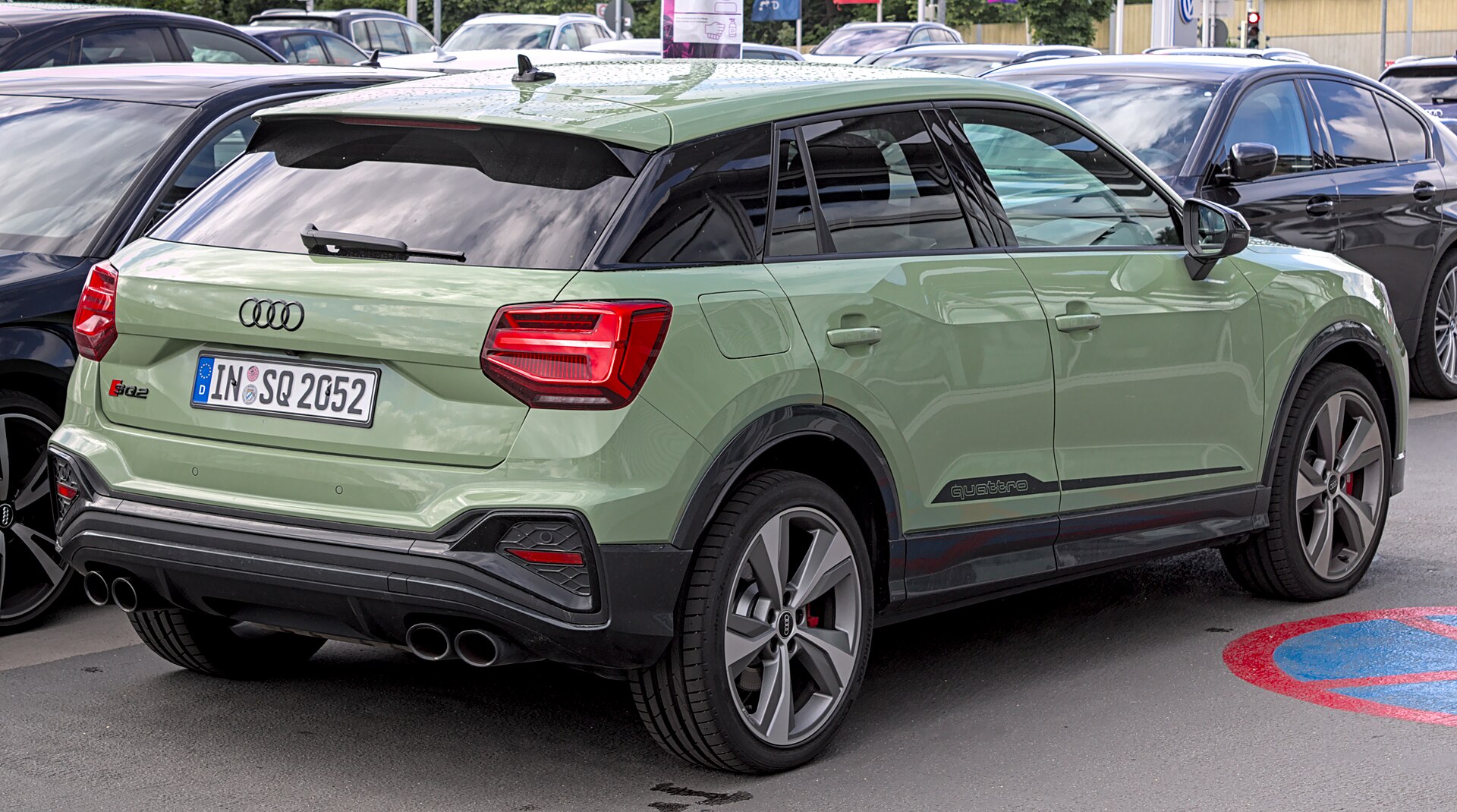 Makyajlı Audi SQ2 arka görünüm